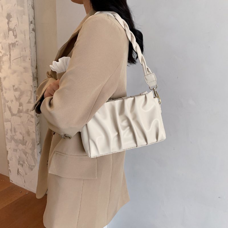 Cata Plisseret Crossbody Håndtaske Til Kvinder - Khaki