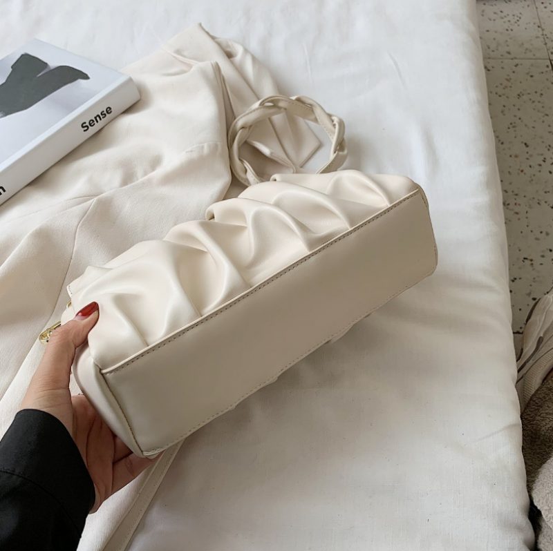 Cata Plisseret Crossbody Håndtaske Til Kvinder - Khaki