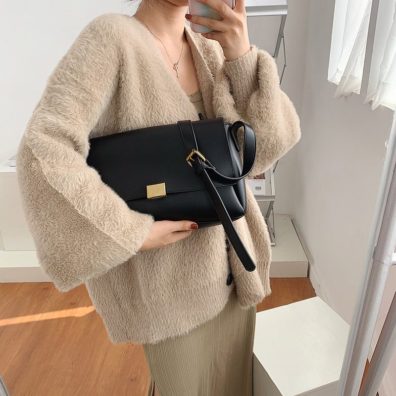 Ceci Ensfarvet Crossbody-håndtaske Til Kvinder - Sort