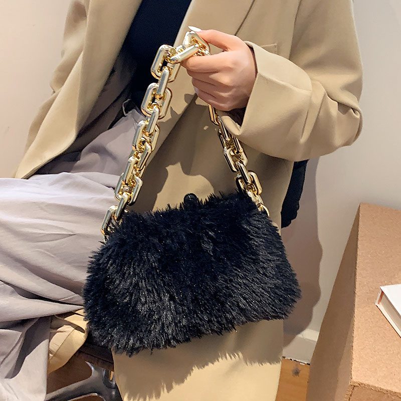 Celeste Chunky Kæde Skulder Håndtaske Til Kvinder - Khaki