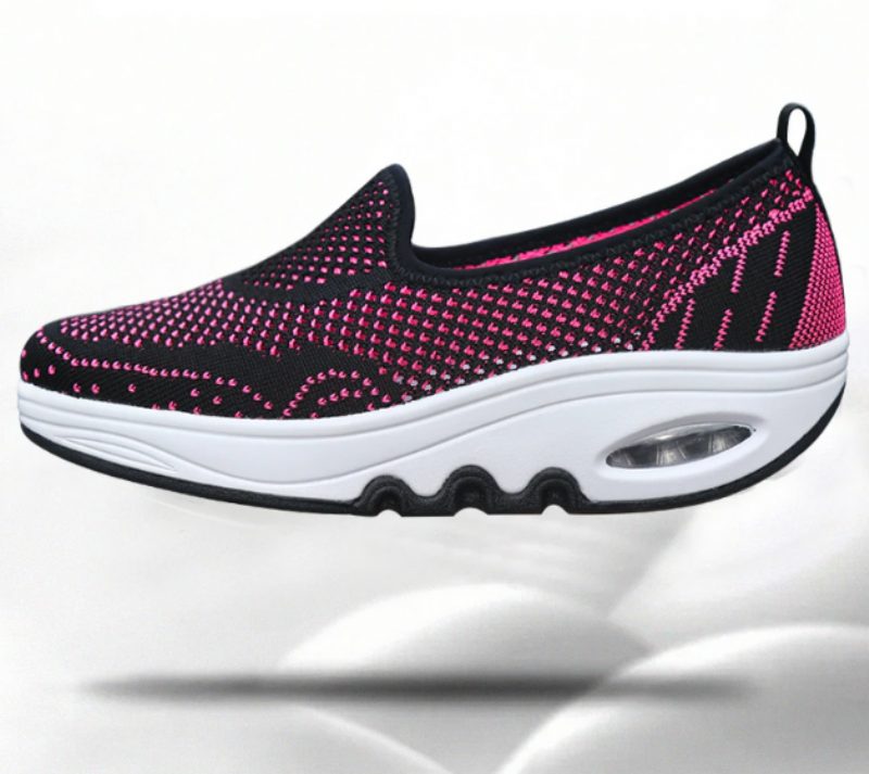 Chajaya Slip-on Åndbare Sko Til Kvinder - Sort Rosa