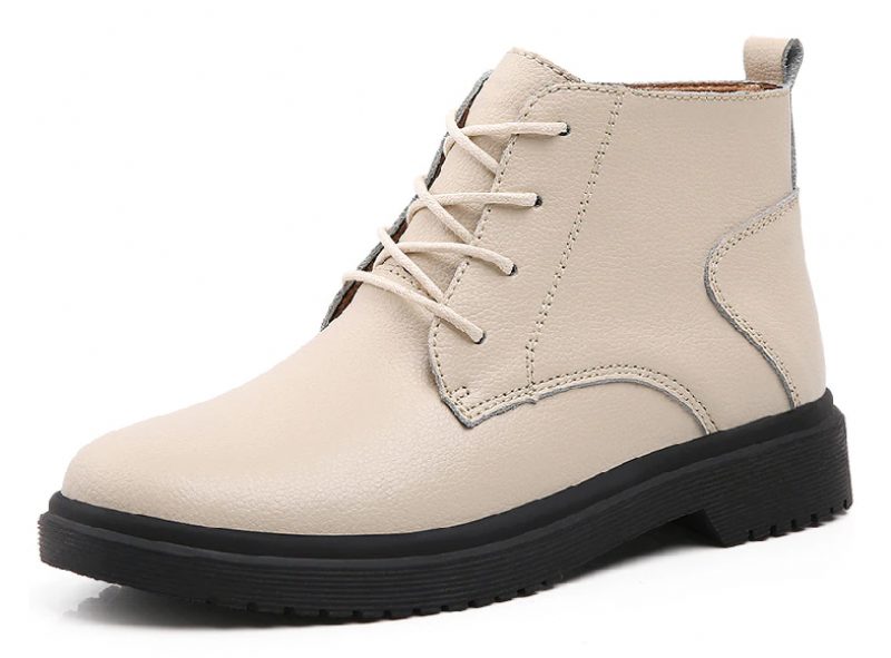 Chaten Oxford Ankelstøvler Med Snøre Til Kvinder - Beige