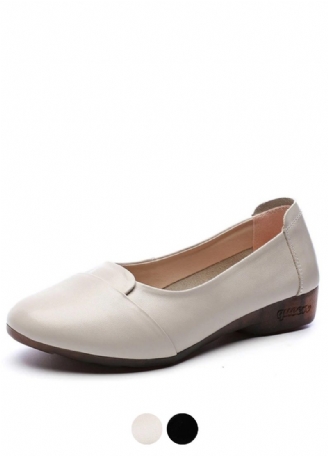 Cher Flade Læder Loafer Slip-on Sko Til Kvinder