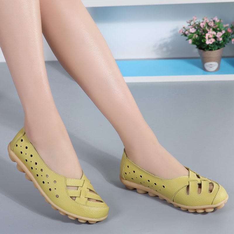 Chiara Slip-on Loafer Sko I Læder Til Kvinder - Gul