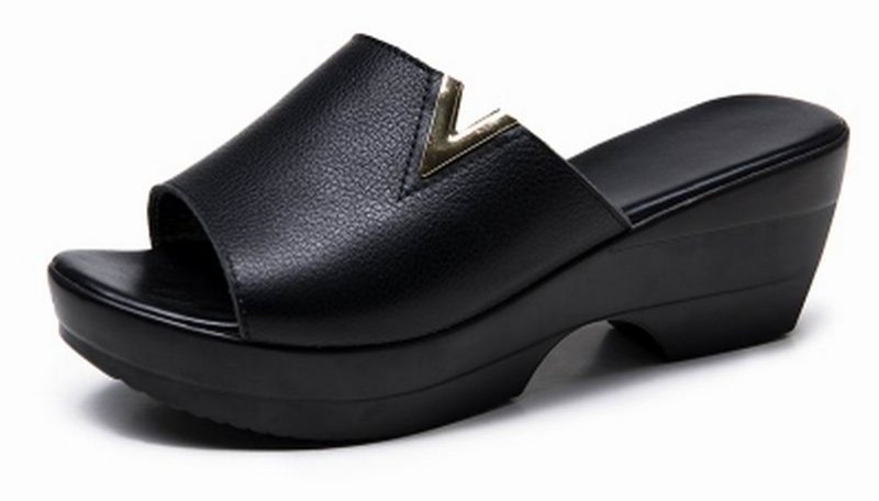 Chiqui Lædersandal Med Chunky-såler Til Kvinder - Hvid
