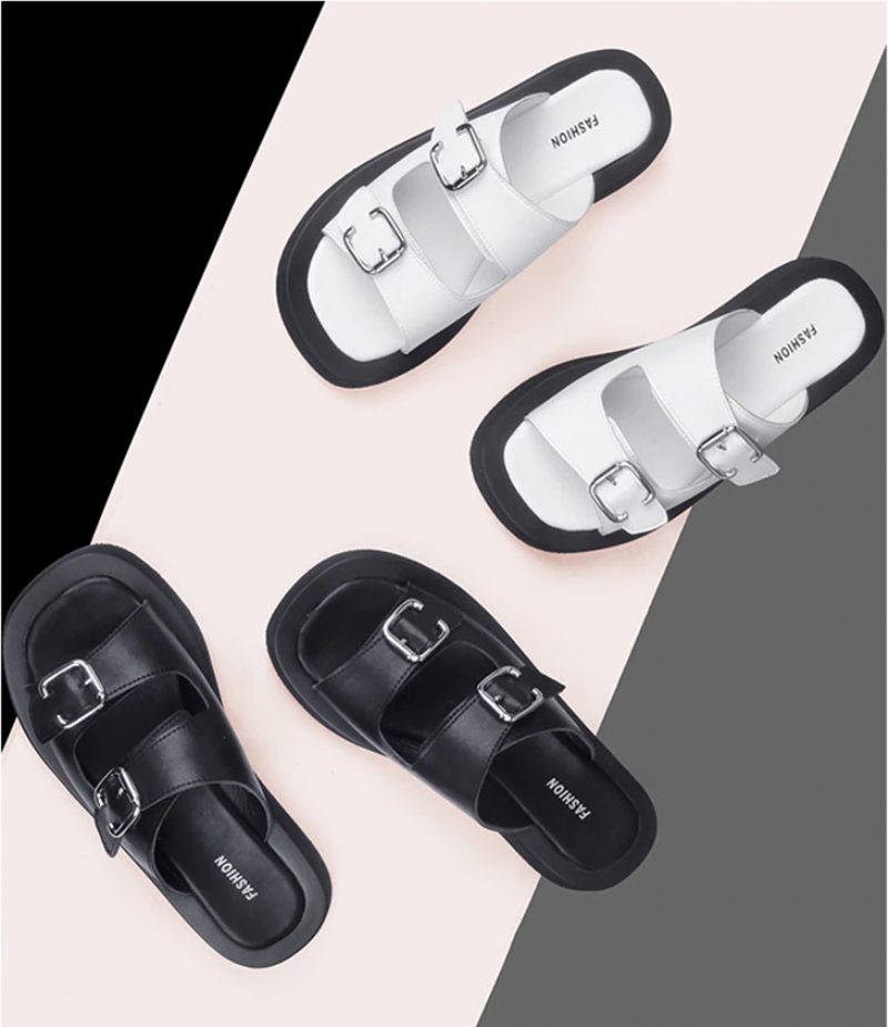 Cista Flad Sandal Til Kvinder - Sort