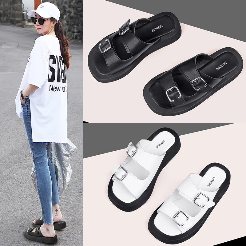 Cista Flad Sandal Til Kvinder - Sort