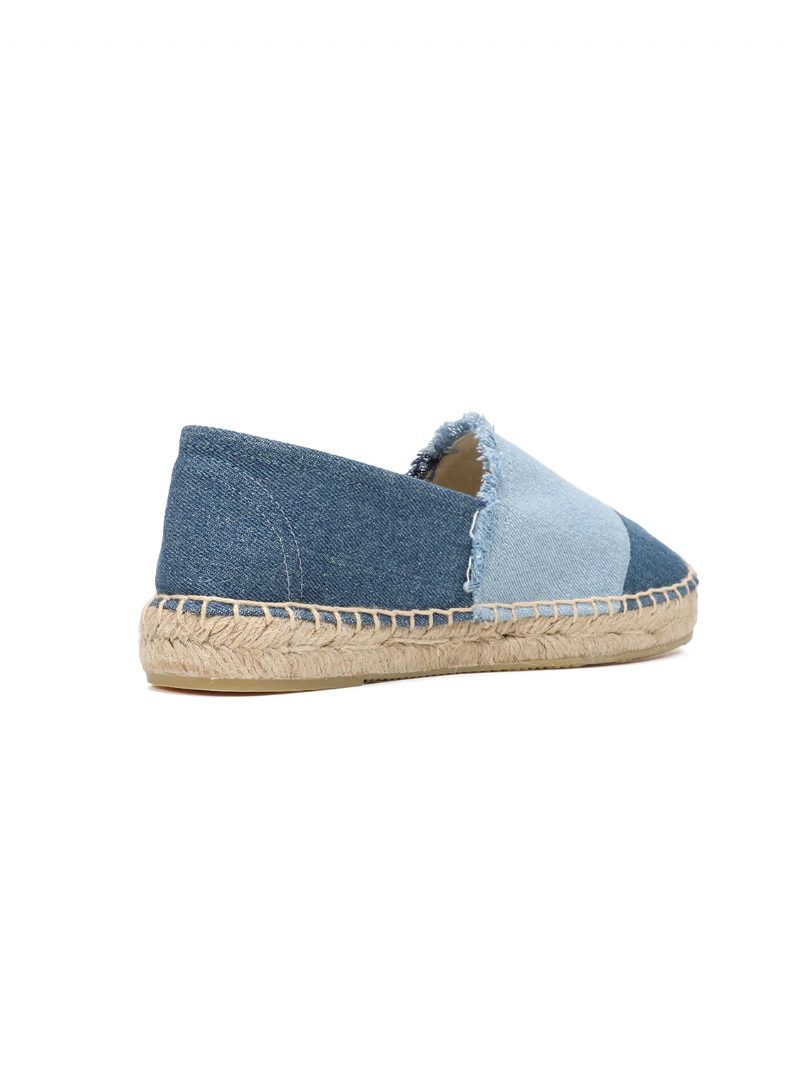 Clara Espadriller Til Kvinder - Blå Rund Tå