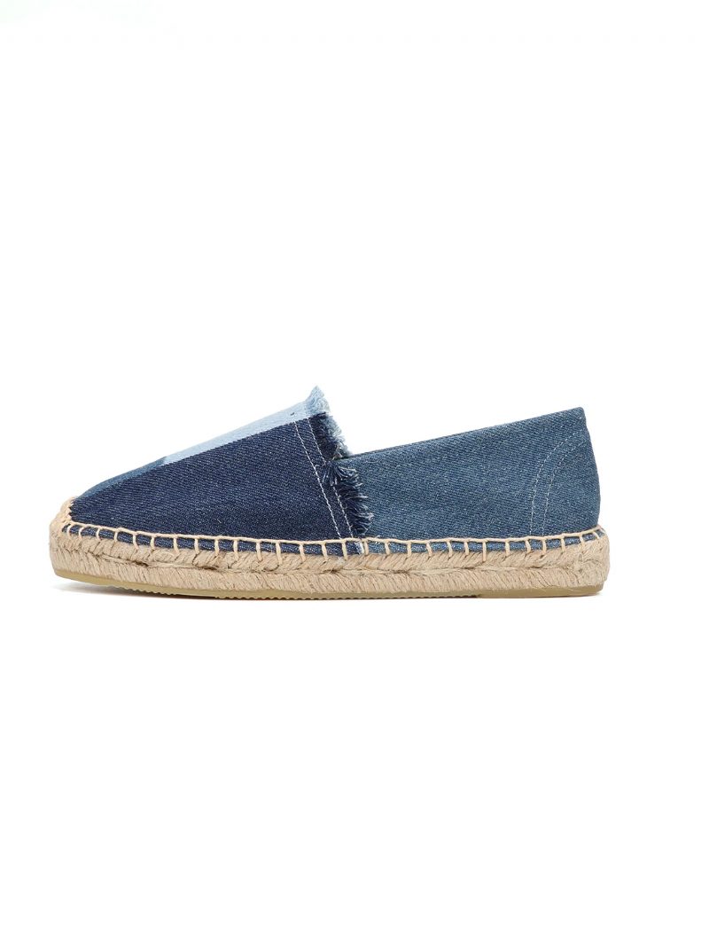 Clara Espadriller Til Kvinder - Blå Rund Tå