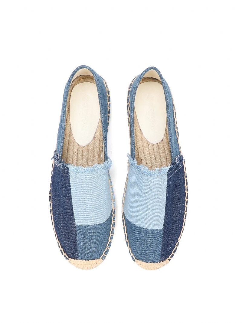 Clara Espadriller Til Kvinder - Blå Rund Tå