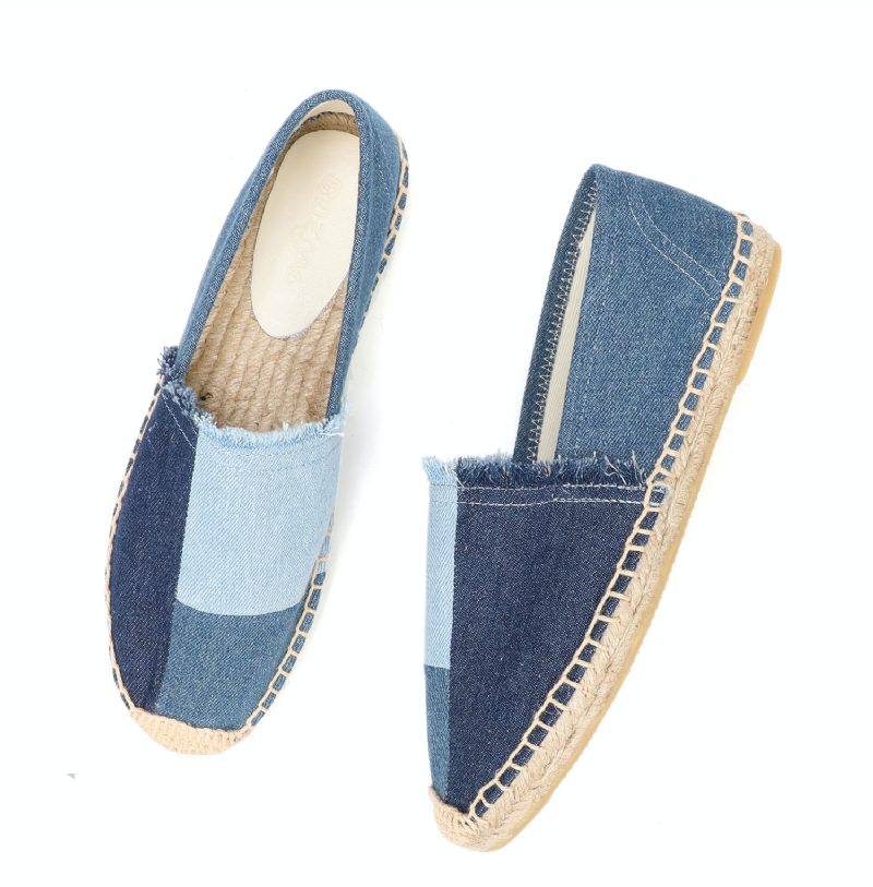 Clara Espadriller Til Kvinder - Blå Rund Tå