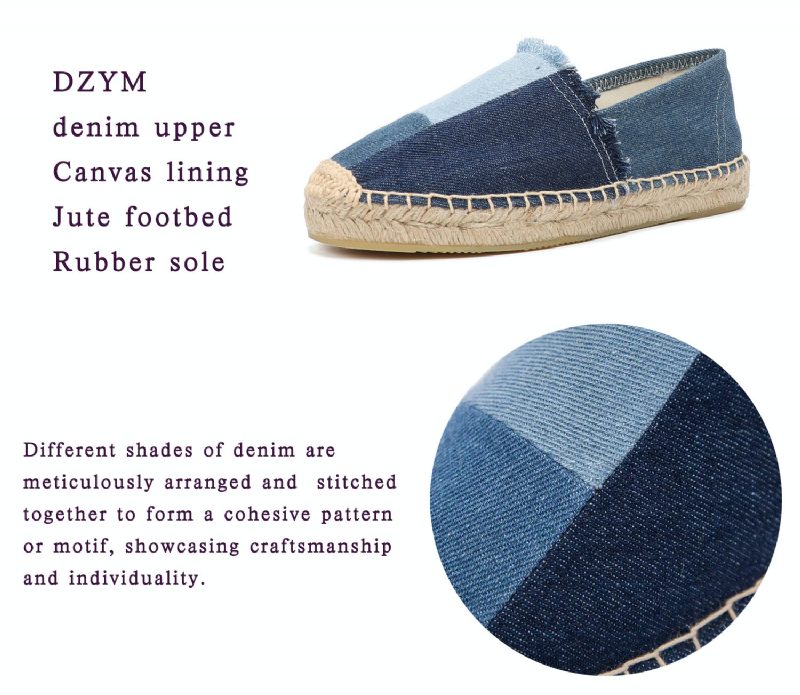 Clara Espadriller Til Kvinder - Blå Rund Tå