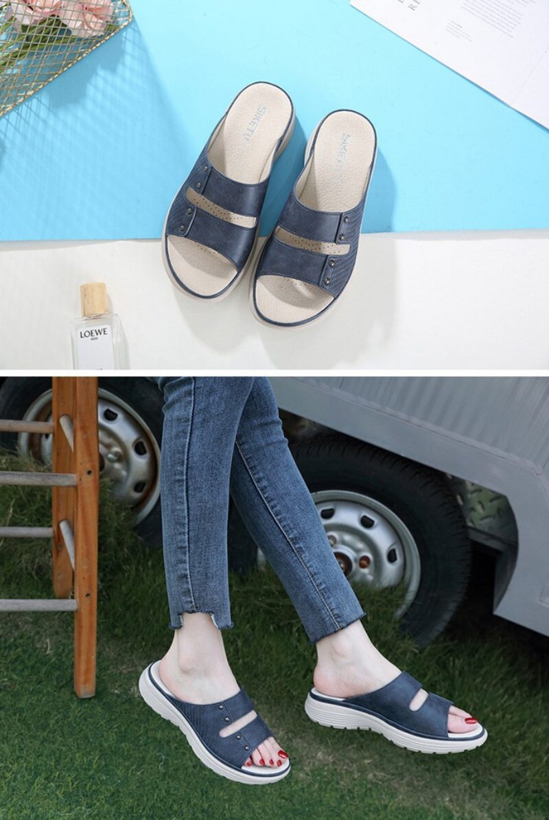 Clara Komfortabel Casual Sandal Til Kvinder - Blå