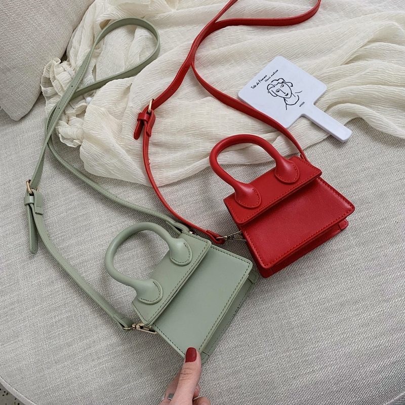 Claret Crossbody-håndtaske I Læder Til Kvinder - Stor-Grøn