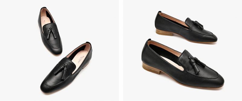 Claret Dame Loafer Sko - Sort