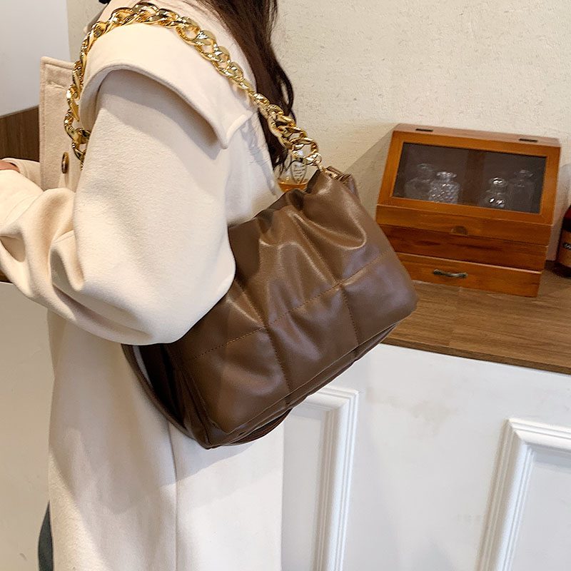 Claret Quiltede Crossbody-håndtasker Til Kvinder - Sort
