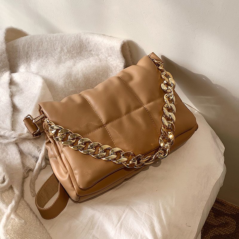 Claret Quiltede Crossbody-håndtasker Til Kvinder - Sort
