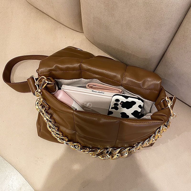 Claret Quiltede Crossbody-håndtasker Til Kvinder - Sort