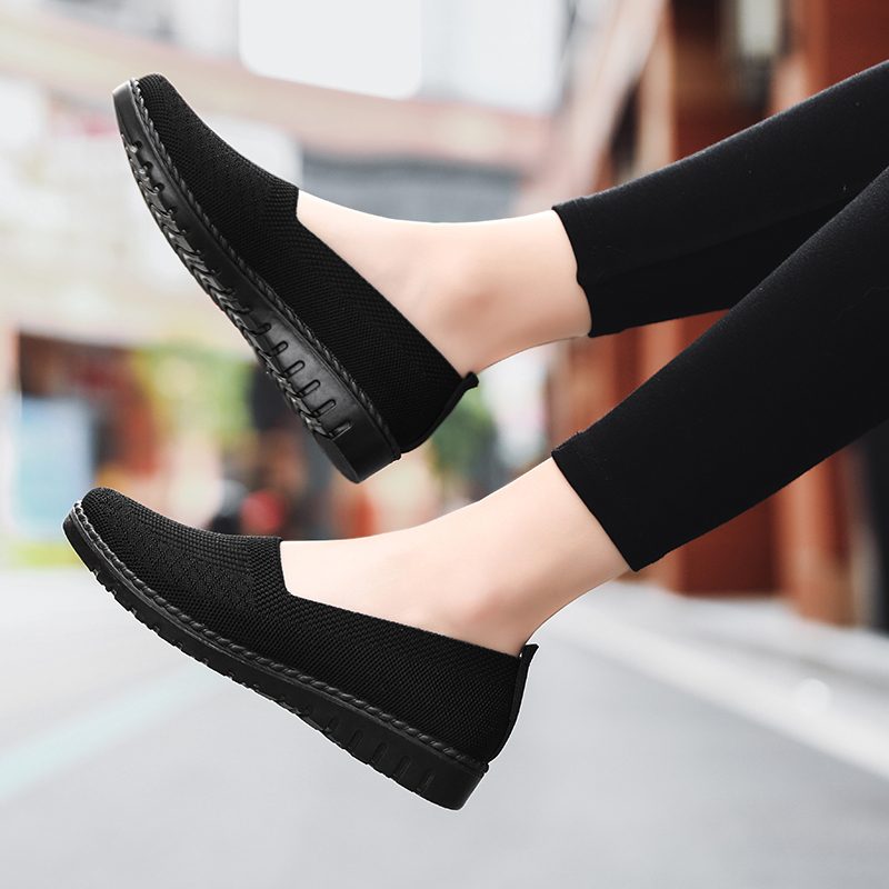 Claudia Dame Åndbare Komfortable Slip-on Loafer Sko - Rød