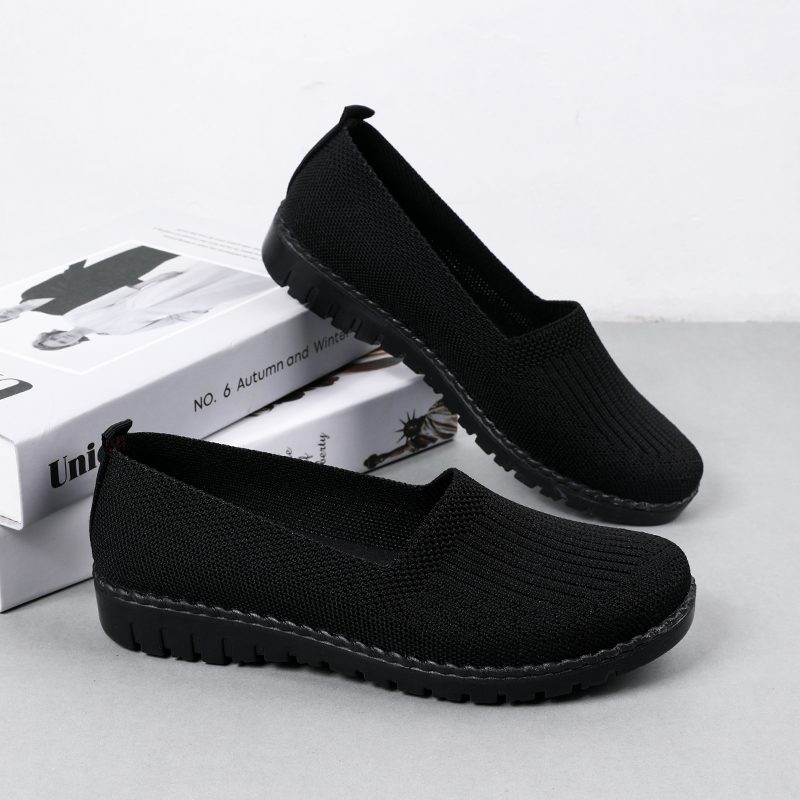 Claudia Dame Åndbare Komfortable Slip-on Loafer Sko - Rød