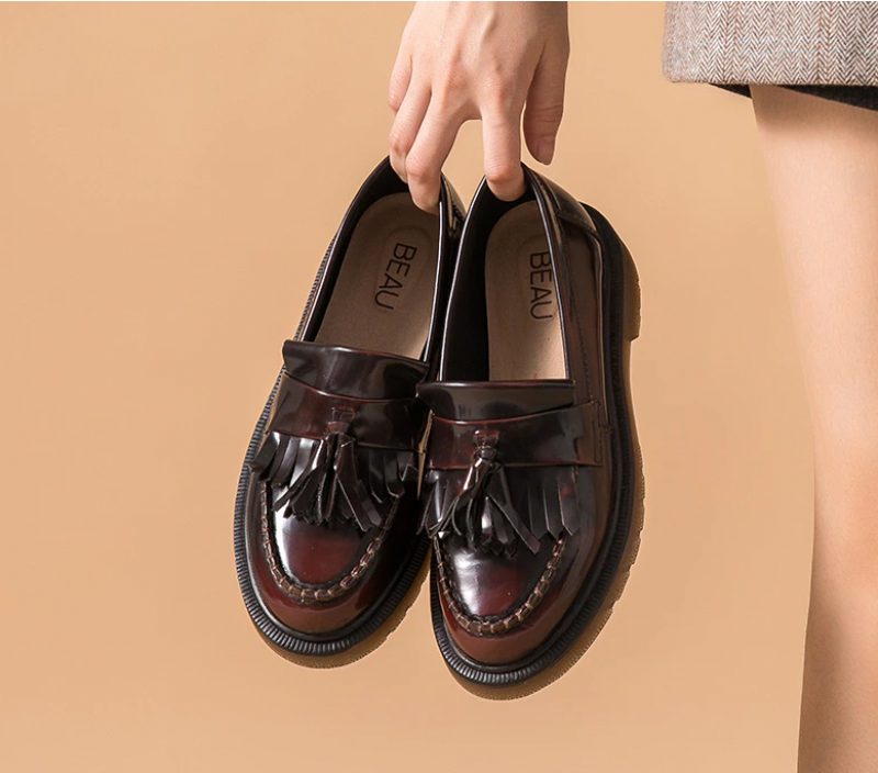 Claudy Flade Loafers Til Kvinder Med Platform - Sort