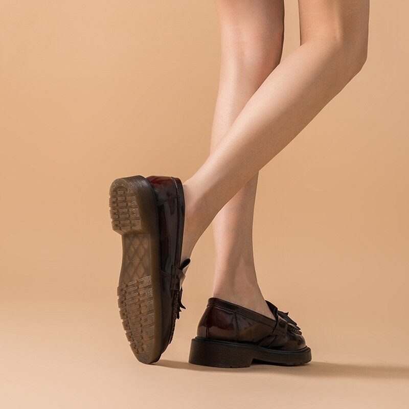Claudy Flade Loafers Til Kvinder Med Platform - Sort