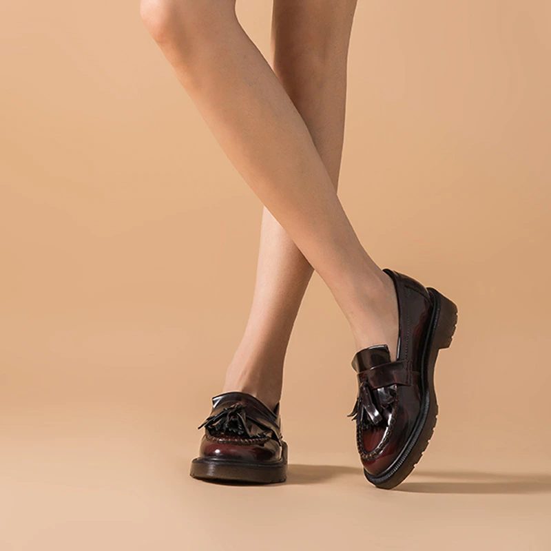 Claudy Flade Loafers Til Kvinder Med Platform - Sort