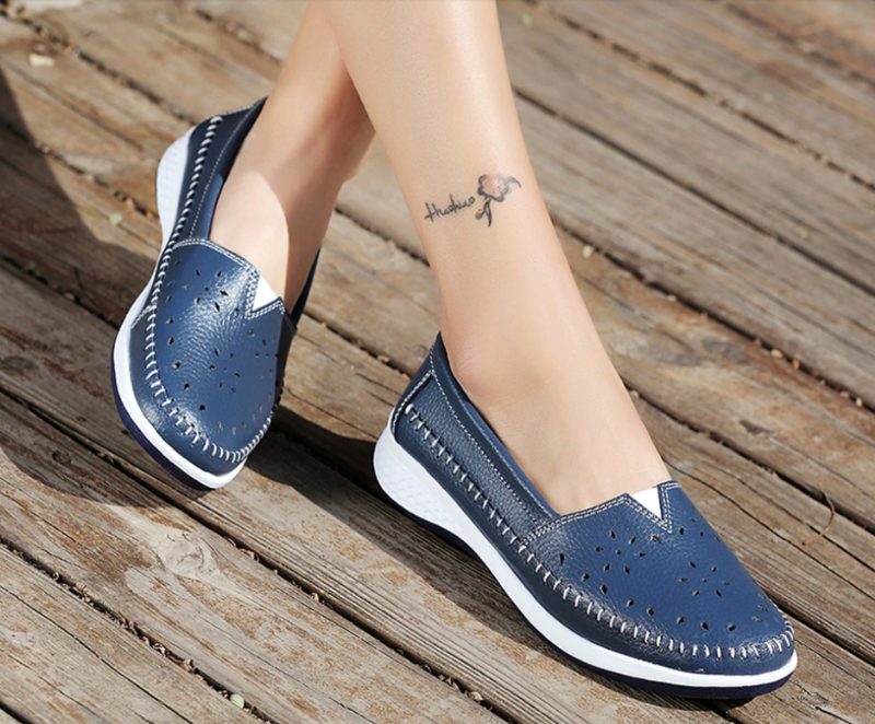 Clavelina Dame Loafers Sko - Blå