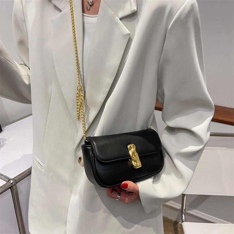 Cleo Læder Flap Crossbody Håndtaske - Sort