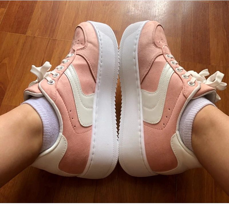 Cleo Plataform Canvas Sort Sneaker Med Snørebånd Til Kvinder - Grå