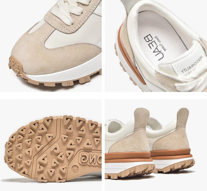 Colombo Sneaker I Ruskind Til Kvinder - Abrikos