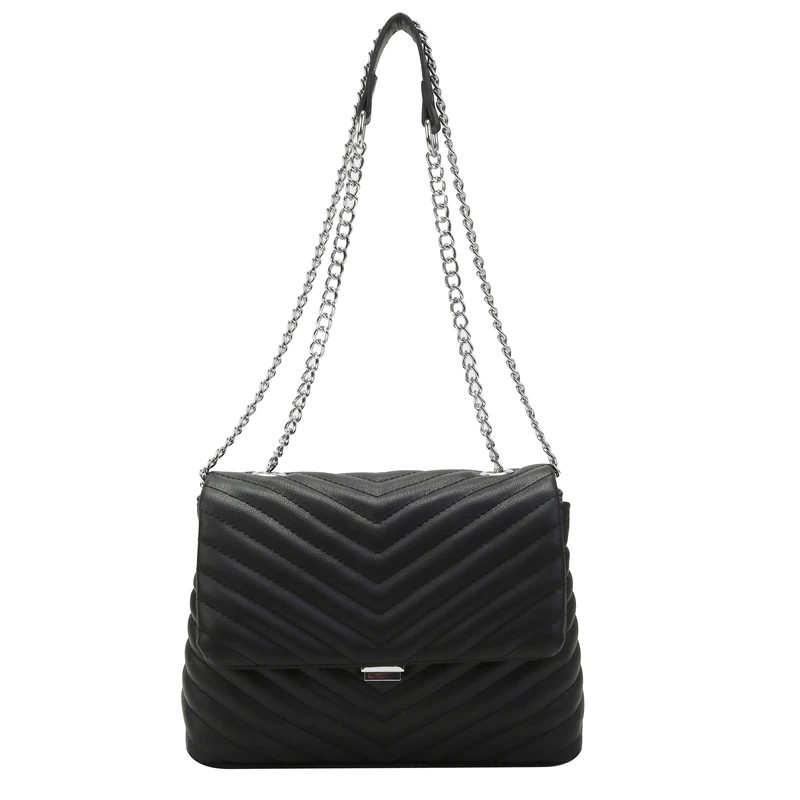 Conga Luksus Læder Crossbody Håndtaske Til Kvinder - Sort