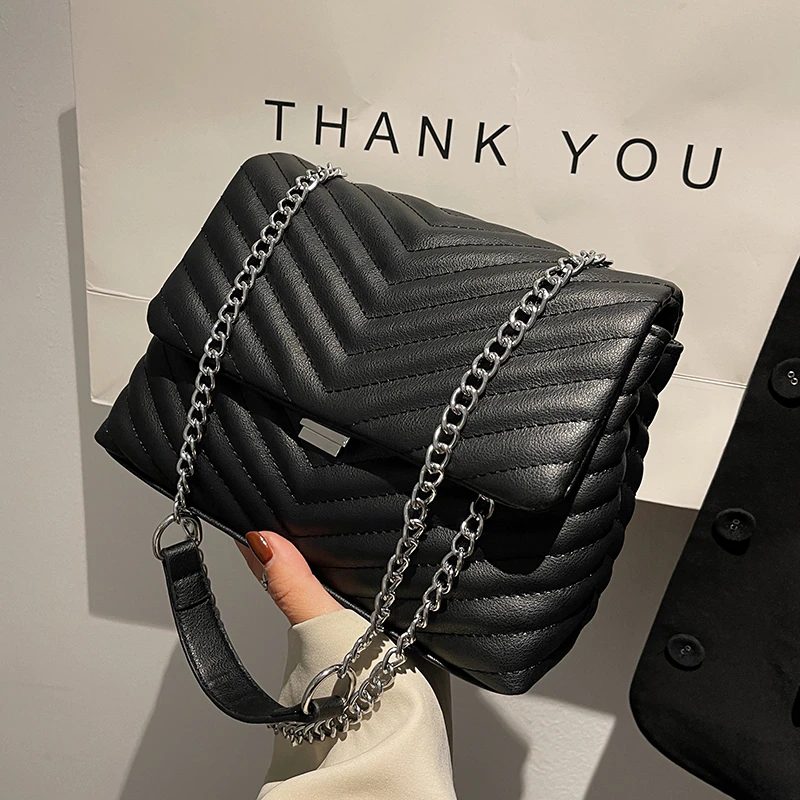 Conga Luksus Læder Crossbody Håndtaske Til Kvinder - Sort