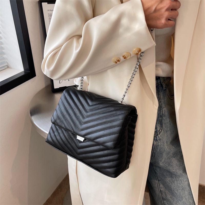 Conga Luksus Læder Crossbody Håndtaske Til Kvinder - Sort