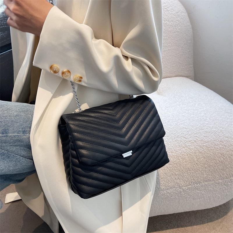 Conga Luksus Læder Crossbody Håndtaske Til Kvinder - Sort