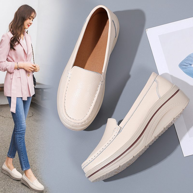 Coral Dame-platform Loafer Sko - Beige