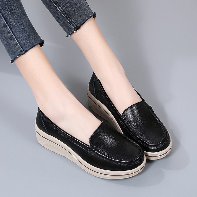 Coral Dame-platform Loafer Sko - Beige