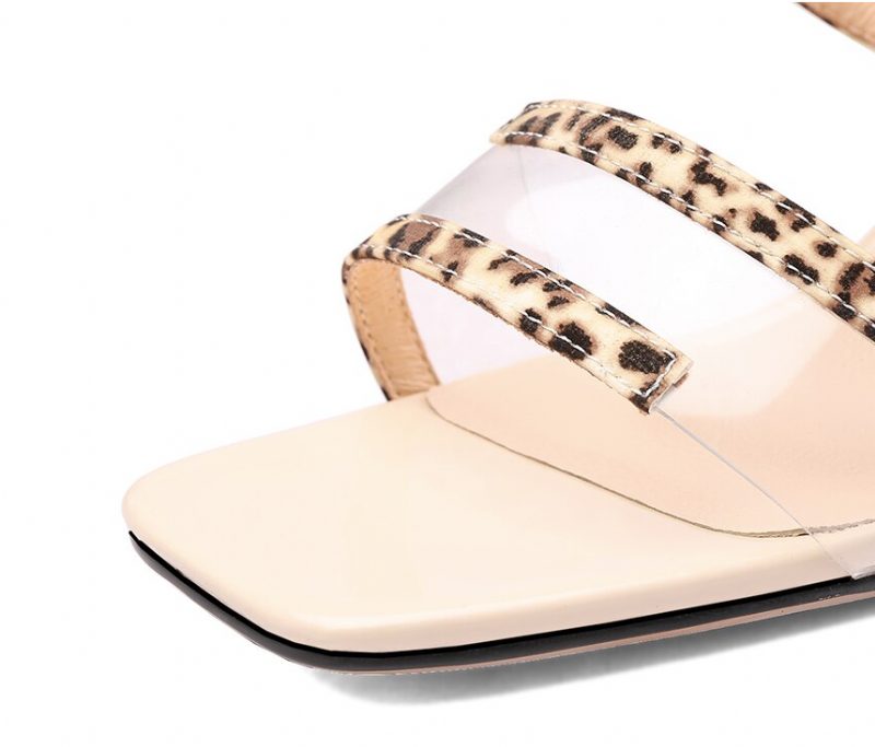 Coral Højhælet Sandal Med Åben Tå - Abrikos