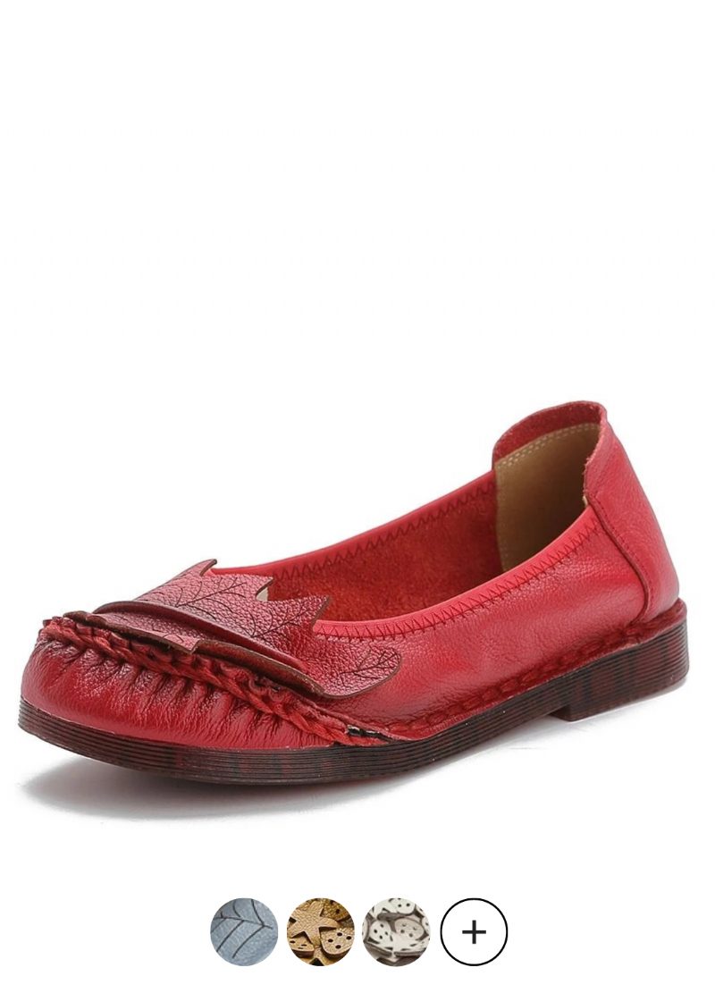 Coralia Flade Slip-on-sko I Læder Til Kvinder