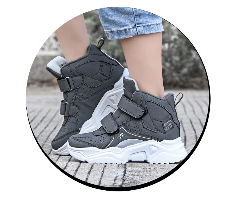 Cosgro Unisex Udendørs Sneaker Til Børn - Sort Pels