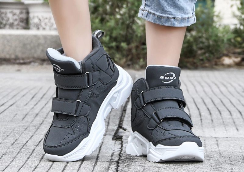 Cosgro Unisex Udendørs Sneaker Til Børn - Sort Pels