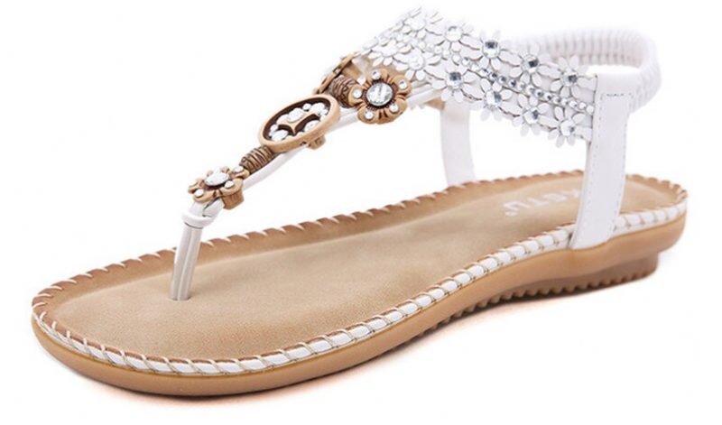 Cristal Flad Sandal Til Kvinder - Hvid