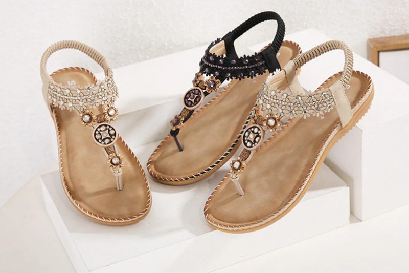 Cristal Flad Sandal Til Kvinder - Hvid