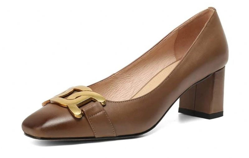 Cristy Dame Elegant Læder Pumps Sorte Sko - Sort