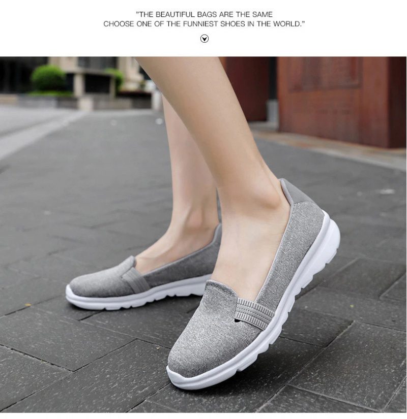 Daglige Kvinders Bløde Åndbare Mesh Casual Flat Loafers Sko - Pink