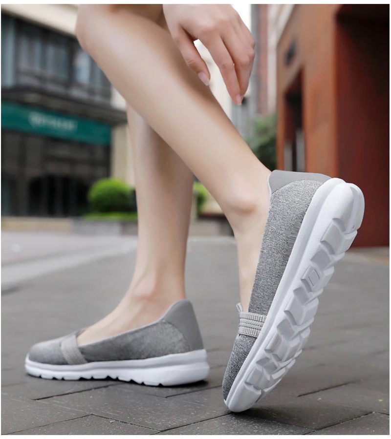 Daglige Kvinders Bløde Åndbare Mesh Casual Flat Loafers Sko - Pink