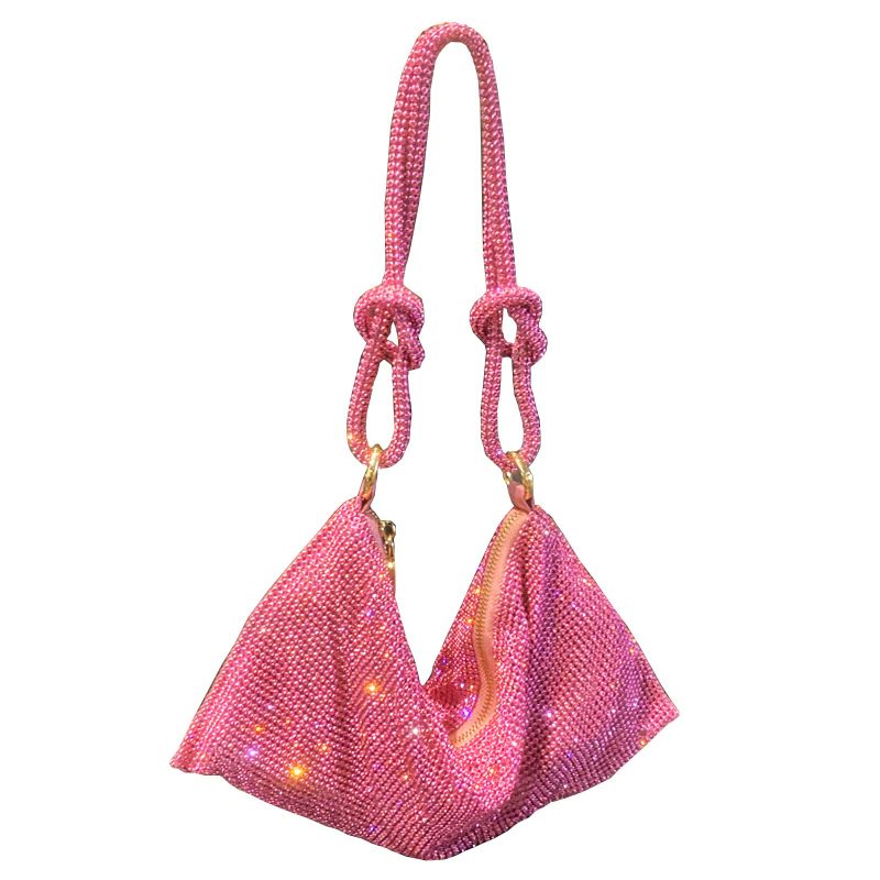 Dakota Dame Håndtaske Med Luksus Rhinestones - Pink