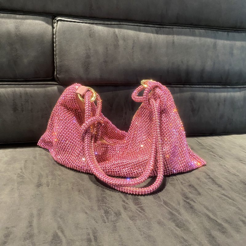 Dakota Dame Håndtaske Med Luksus Rhinestones - Pink