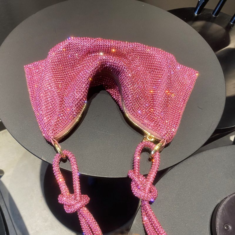 Dakota Dame Håndtaske Med Luksus Rhinestones - Pink