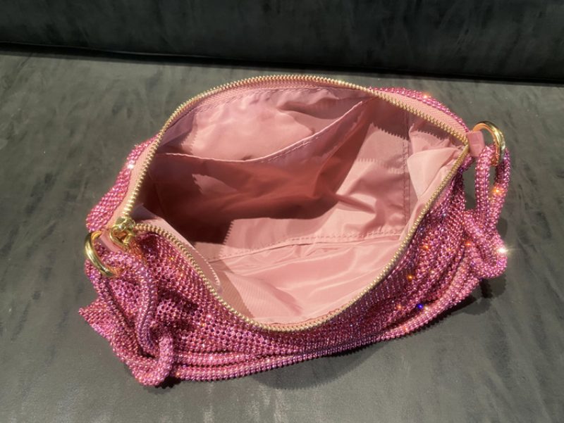 Dakota Dame Håndtaske Med Luksus Rhinestones - Pink